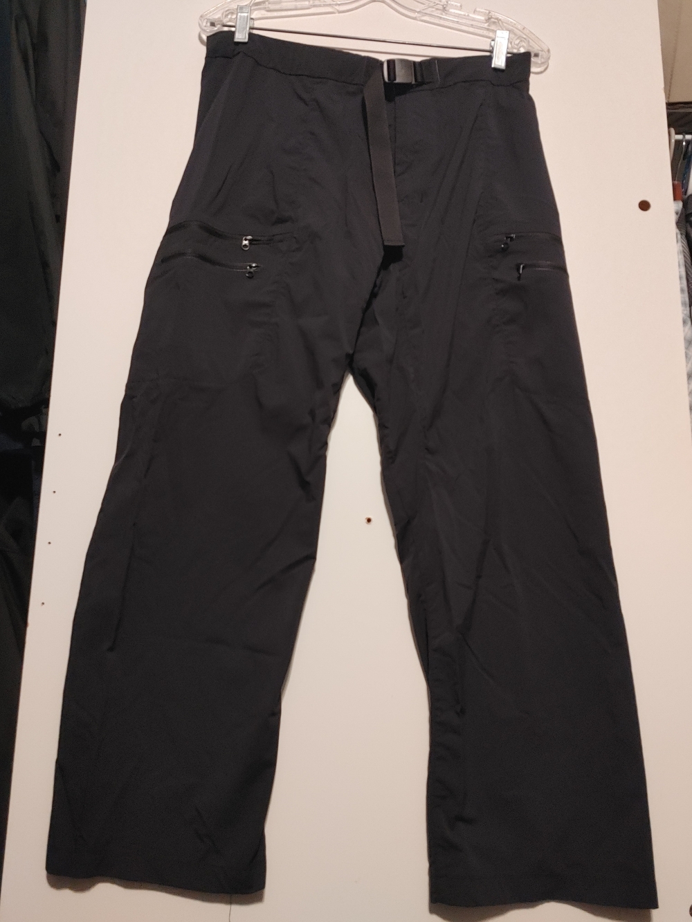 Arc'teryx Black Technical Cargo Pants with Integrated Webbing Belt
